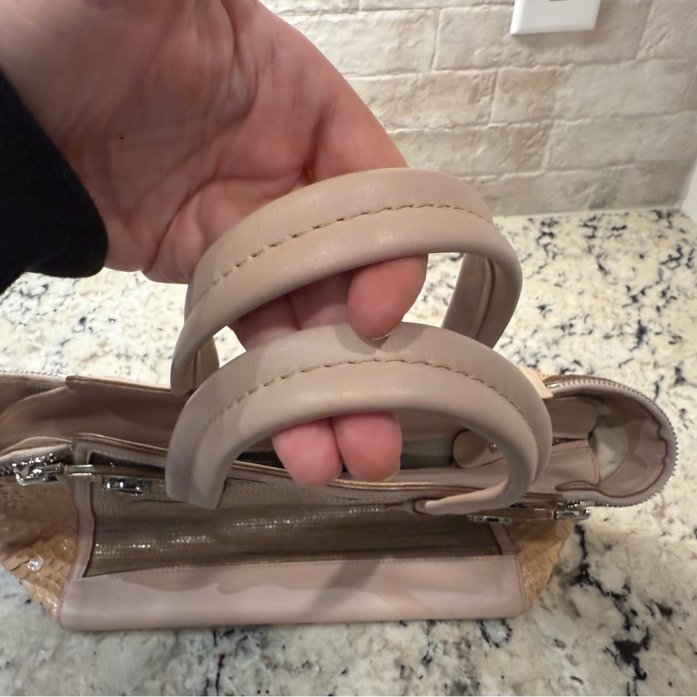 Salvatore Ferragamo EUC Python & Leather Pink & T… - image 4